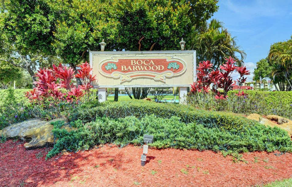 Barwood Condominium Associations condo signage in Boca Raton, FL