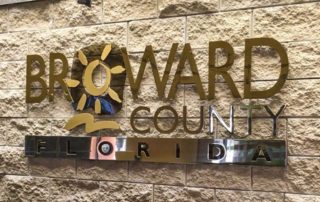 Broward County, Florida sign at the Court House