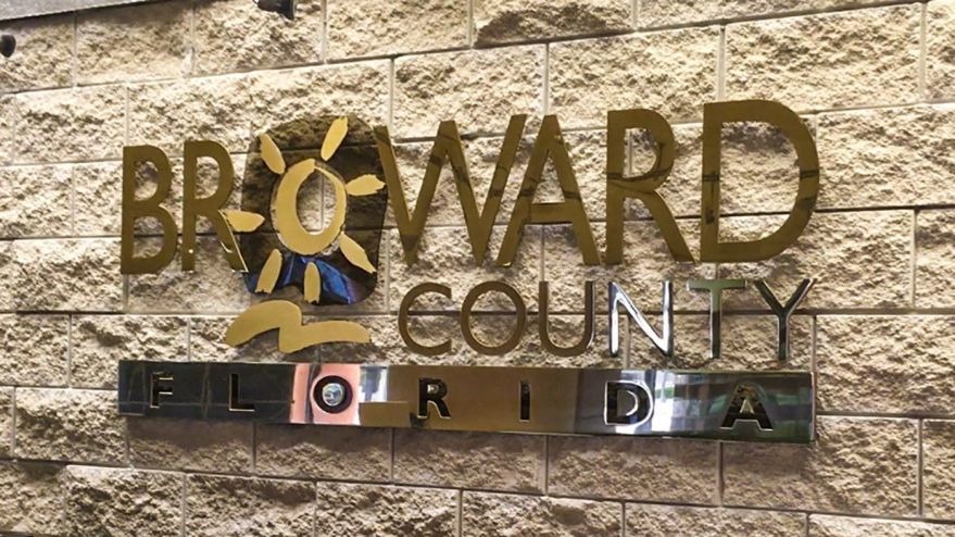 Broward County, Florida sign at the Court House