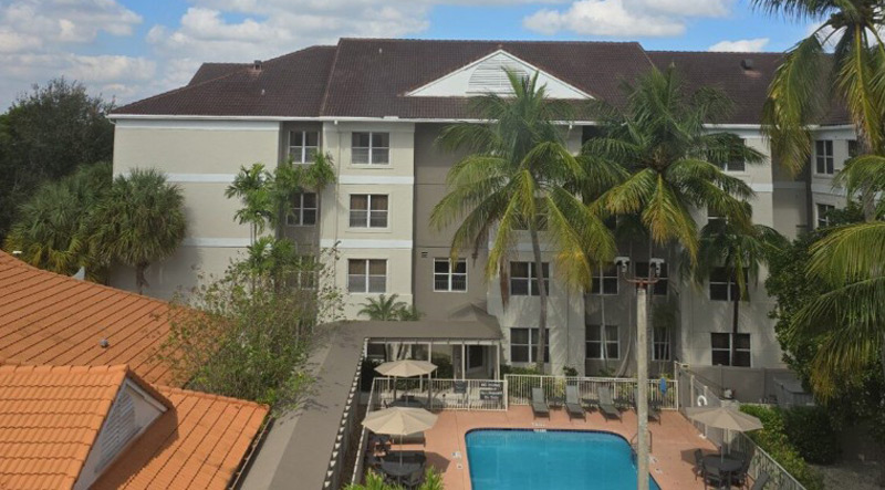 Aerial drone photo of Smart Brickell Tower I in Miami, FL during its developer turnover report inspection.