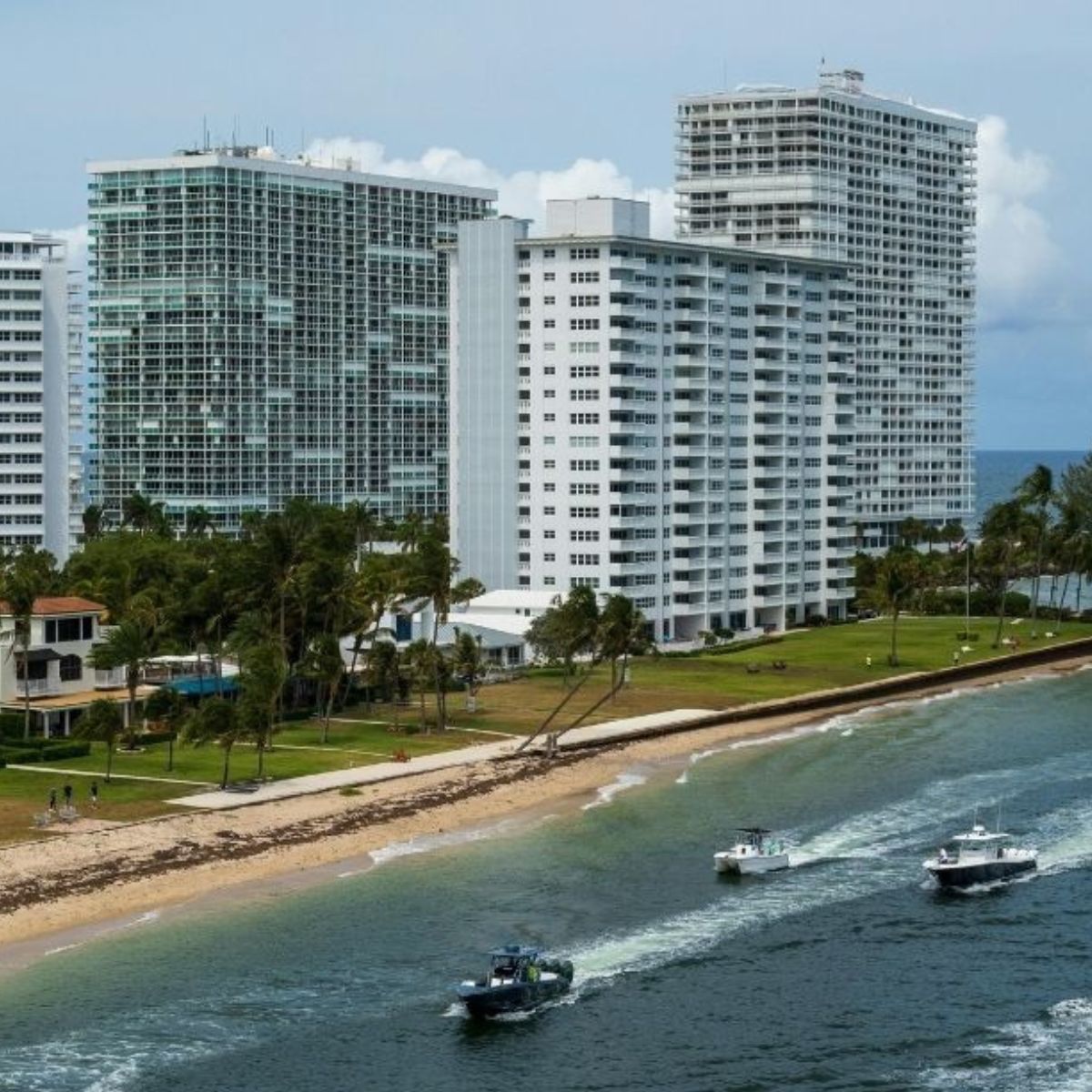 broward-county-building-safety-inspection-01 Aerial photo of condo buildings along the Broward County coastline in south Florida.