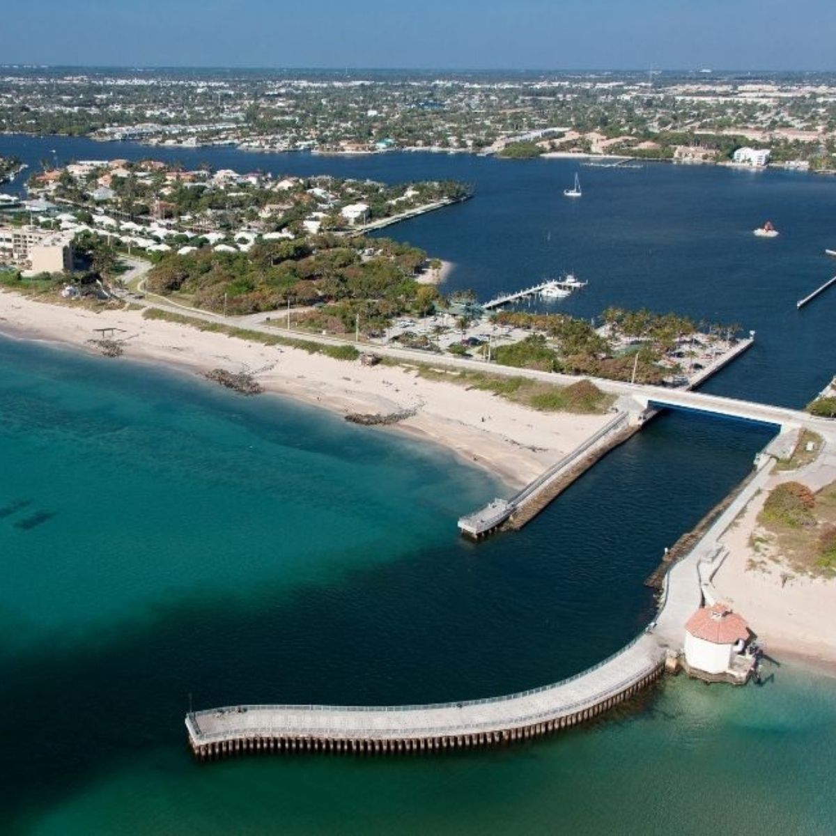 Aerial drone photo of Boynton Beach coastline.